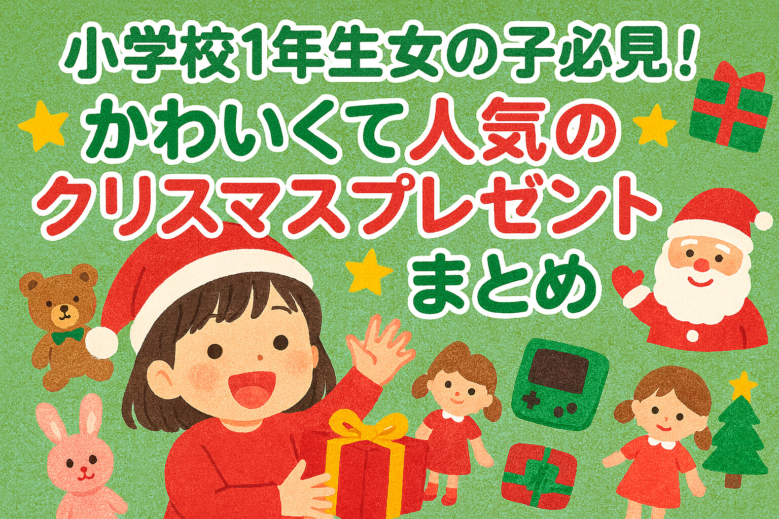 小学校1年生女の子必見！かわいくて人気のクリスマスプレゼントまとめ